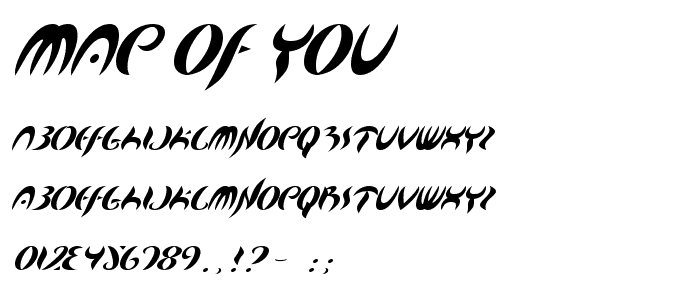 Map Of You font